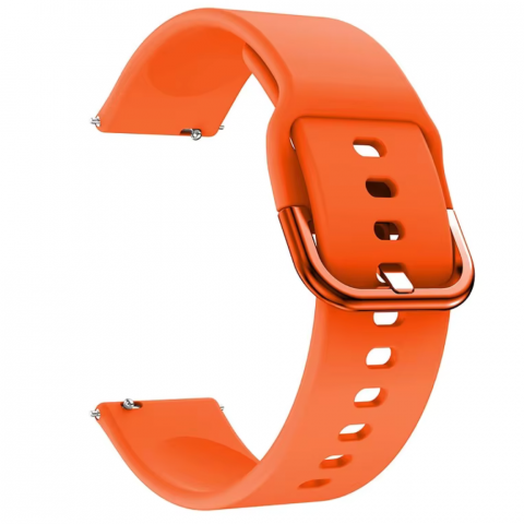 Curea smartwatch din silicon, 20mm, sistem Quick release, portocaliu