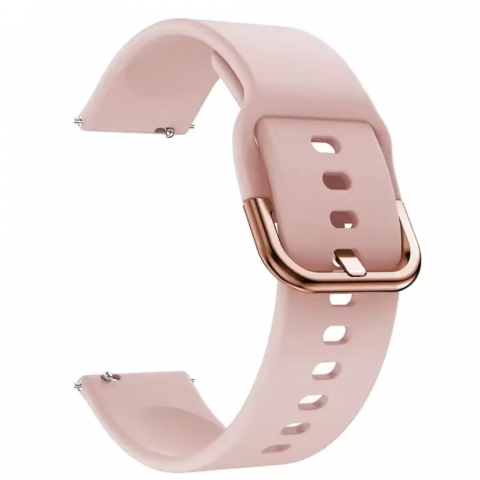 Curea smartwatch din silicon, 20mm, sistem Quick release, roz
