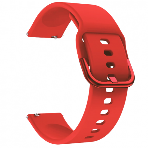 Curea smartwatch din silicon, 20mm, sistem Quick release, rosu