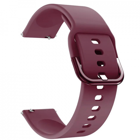 Curea smartwatch din silicon, 20mm, sistem Quick release, visiniu