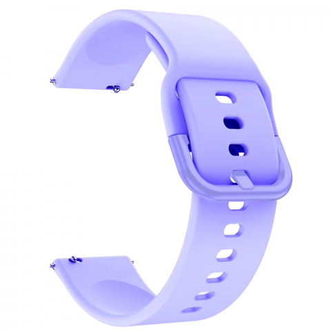 Curea smartwatch din silicon, 20mm, sistem Quick release, lila