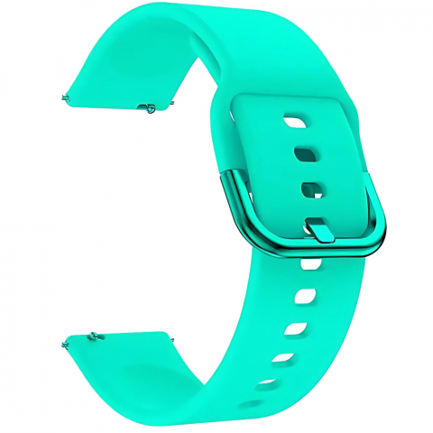 Curea smartwatch din silicon, 20mm, sistem Quick release, verde turcoaz