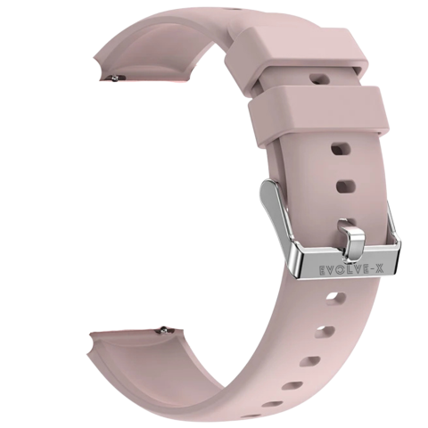 Accesorii Smartwatch - Curea smartwatch din silicon, 22 mm, sistem Quick release, catarama inox, roz
