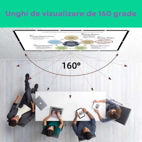 Ecran de proiectie Evolve-x® 100 inch, portabil, 16:9, Material anti-lumina, Proiectie fata-verso, potrivit pentru acasa, birou sau exterior [3]