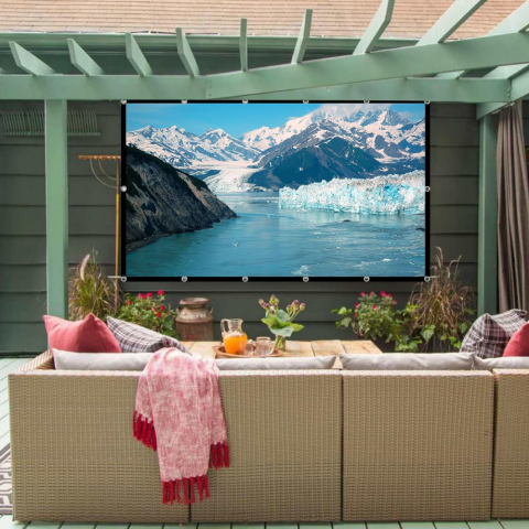 Ecran de proiectie Evolve-x® 100 inch, portabil, 16:9, Material anti-lumina, Proiectie fata-verso, potrivit pentru acasa, birou sau exterior [9]