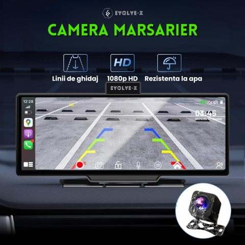 Navigatie Auto universala EvoCARS Carplay/Android Auto, Camera frontala si marsarier [13]