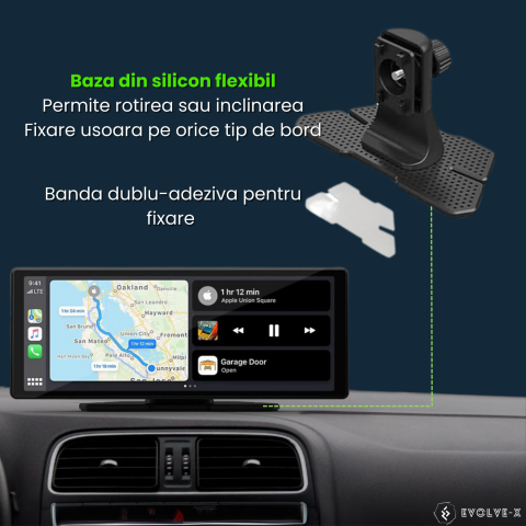 Navigatie Auto EvoCARS Carplay/Android Auto, Camera de bord si marsarier. [14]