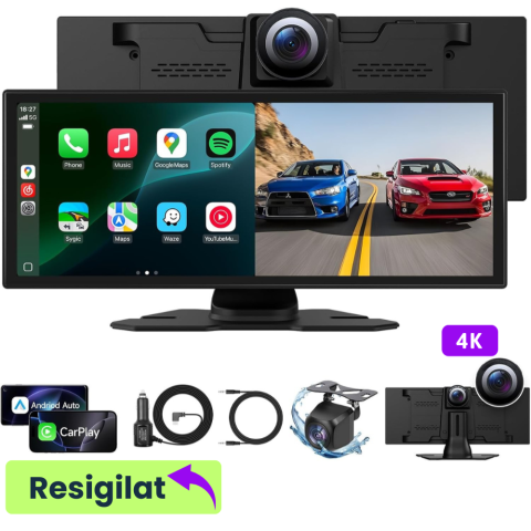 Electronice Auto - RESIGILAT: Navigatie Auto universala Evolve-x®, Display 11.26 inch, pentru Apple Carplay si Android Auto wireless, Camera frontala si Camera marsarier, Bluetooth, Touchscreen, Screen Mirroring