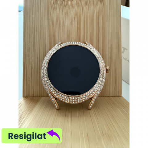 RESIGILAT: Ceas smartwatch dama Evolve-x® EvoFitt Slim, Apeluri si mesaje bluetooth, Functii fitness, monitorizare Ritm cardiac, Somn, Nivel oxigen si Calorii, Asistent vocal, IP67, compatibil iOS si  [2]