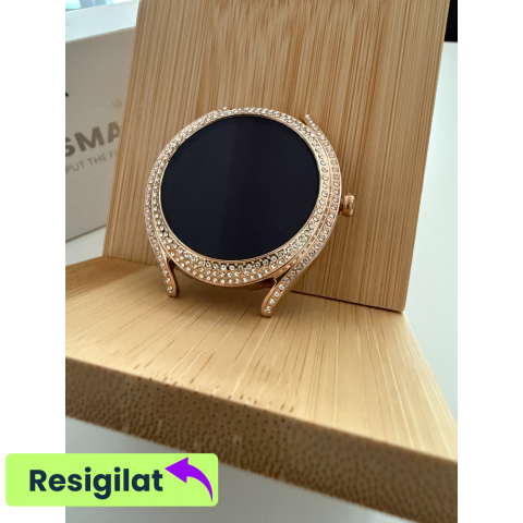 RESIGILAT: Ceas smartwatch dama Evolve-x® EvoFitt Slim, Apeluri si mesaje bluetooth, Functii fitness, monitorizare Ritm cardiac, Somn, Nivel oxigen si Calorii, Asistent vocal, IP67, compatibil iOS si  [4]