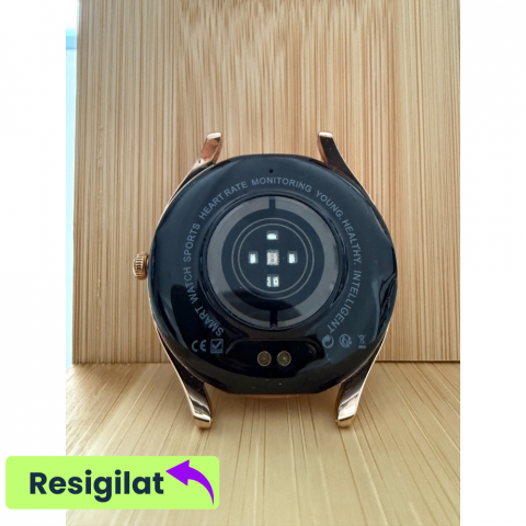RESIGILAT: Ceas smartwatch dama Evolve-x® EvoFitt Slim, Apeluri si mesaje bluetooth, Functii fitness, monitorizare Ritm cardiac, Somn, Nivel oxigen si Calorii, Asistent vocal, IP67, compatibil iOS si  [5]