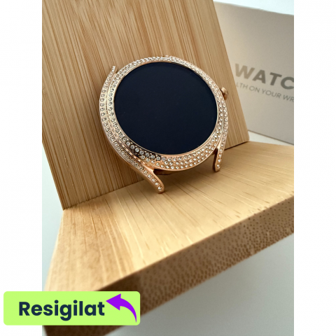 RESIGILAT: Ceas smartwatch dama Evolve-x® EvoFitt Slim, Apeluri si mesaje bluetooth, Functii fitness, monitorizare Ritm cardiac, Somn, Nivel oxigen si Calorii, Asistent vocal, IP67, compatibil iOS si  [3]