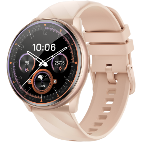 Smartwatch dama - Smartwatch femei cu Apeluri Bluetooth, Ecran HD 1.46”, Monitorizare Puls, Tensiune și Oxigen SpO2, 100+ Moduri Sportive, Autonomie 7 Zile, EvoWatch Noa