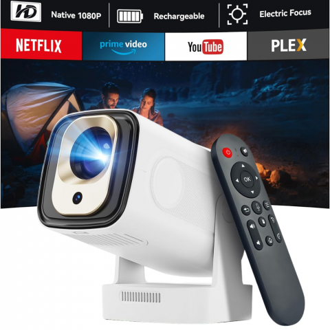 Videoproiectoare - Videoproiector portabil smart Evolve-x® EvoVision 260 Pro, 1080p Full HD, suport 4K UHD, 200 ANSI, Android 11, Wi-Fi 6 dual, Bluetooth 5.4