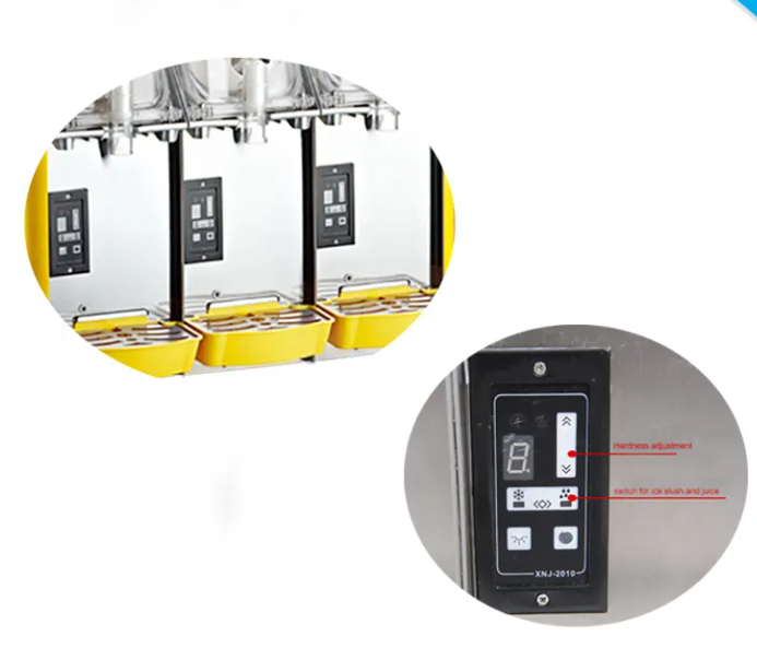 Aparat Dozator Granita, cu 2 Cuve, Capacitate 2x12L, 850W, 220V,  Refrigerare Rapida, Panou de Control [3]