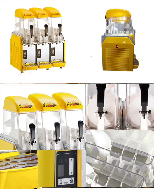 Aparat Dozator Granita, cu 2 Cuve, Capacitate 2x12L, 850W, 220V,  Refrigerare Rapida, Panou de Control [7]