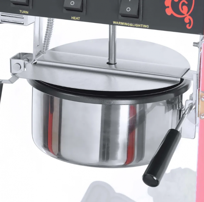 Aparat electric profesional pentru popcorn, 1.44 kW, roșu-argintiu, capac negru [4]