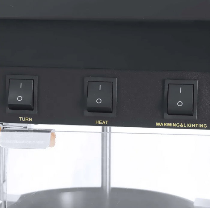 Aparat electric profesional pentru popcorn, 1.44 kW, roșu-argintiu, capac negru [3]