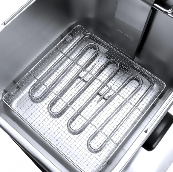 Friteuză electrică profesională din inox, 8 litri cu manere laterale [8]