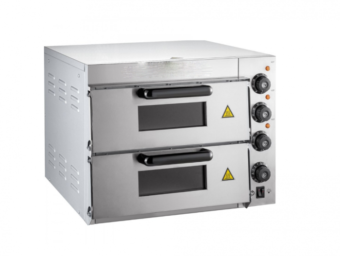 Cuptor Electric Dublu pentru Pizza 40 x 40 cm Otel Inoxidabil [6]