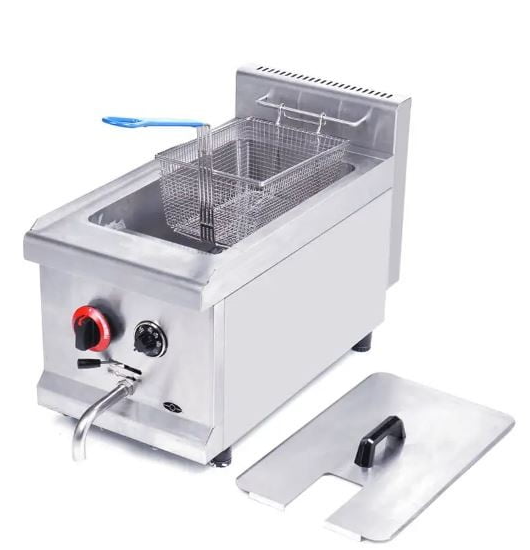 Friteuza profesionala alimentare pe gaz LPG(gaz butelie),15L, cu robinet scurgere [8]