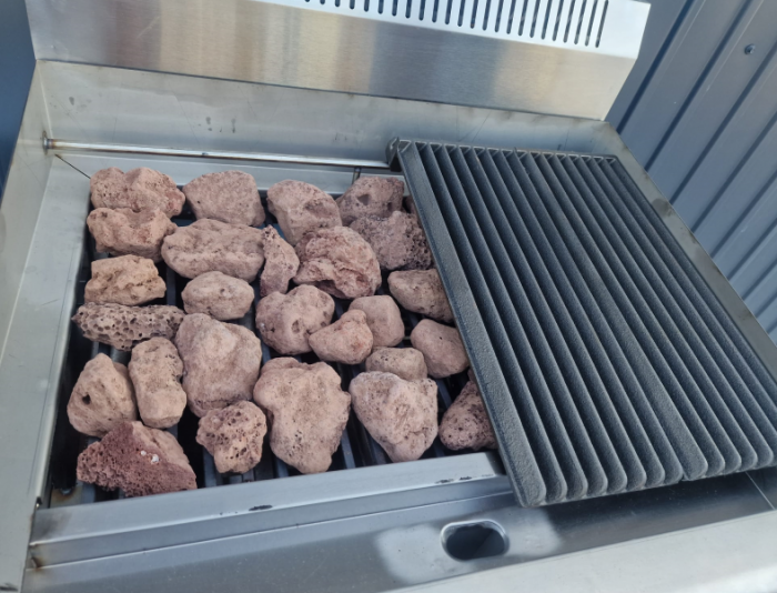 Gratar cu Roca Vulcanica si Grill din fonta,5 kg de roca inclusa [7]