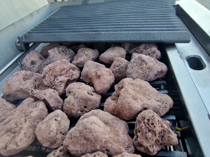 Gratar cu Roca Vulcanica si Grill din fonta,5 kg de roca inclusa [8]