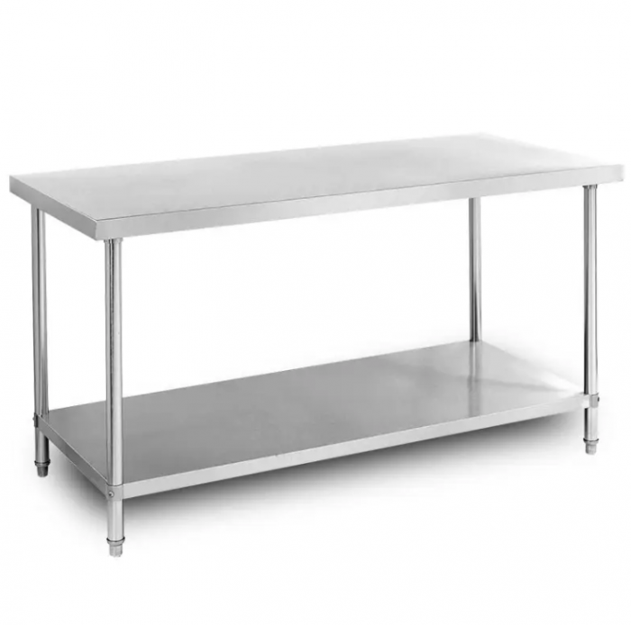 Masă Inox 1600x700x850 mm Centrală Demontabilă cu Poliță Inferioară [2]