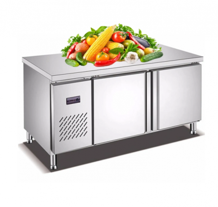 Masa rece, profesionala, inox, 2 usi, 180*78*85 cm [2]
