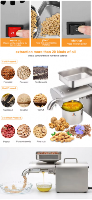 Presa de ulei electrică Excalibur, 820W, oțel inoxidabil, termostat reglabil 0-300°C, 220V [8]