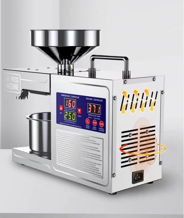 Presa de ulei electrică Excalibur cu termostat reglabil, oțel inoxidabil - rece și cald, 600W, 220V [4]
