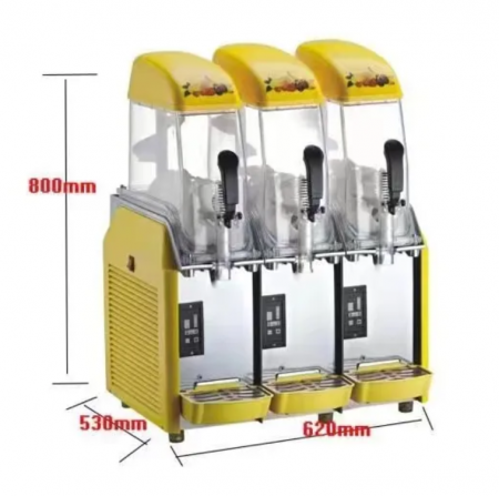 Aparat Dozator Granita cu 3 Cuve - Capacitate 3x12L, 1100W, 220V, Refrigerare Rapidă, Ideal pentru Băuturi Răcoritoare [7]