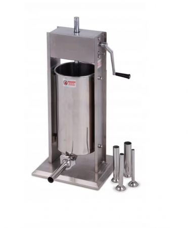 Preparare Alimente - Aparat umplut carnati vertical din inox,15L-Profesional si eficient