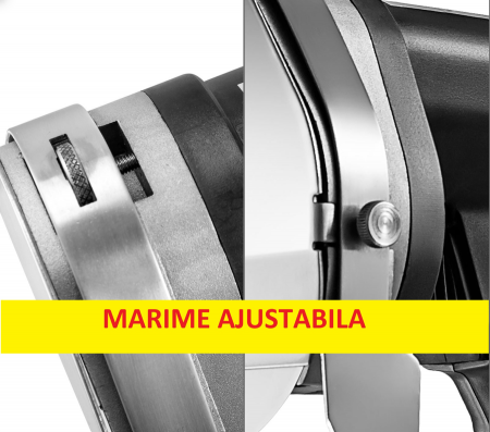 Cutit Doner/Kebab/Shaorma electric, Excalibur, 0 la 8 mm, Lungime cablu 2,5 m, 80 W, Negru [1]