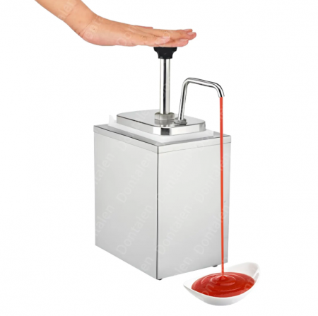 Gastro & Horeca - Dispencer Dozator  Sosuri Simplu Inox, 1 x 3 Litri