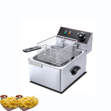 Friteuze - Friteuză electrică profesională din inox, 8 litri cu manere laterale