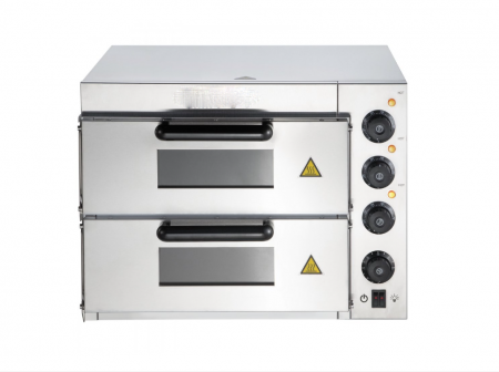 Cuptor Electric Dublu pentru Pizza 40 x 40 cm Otel Inoxidabil [2]