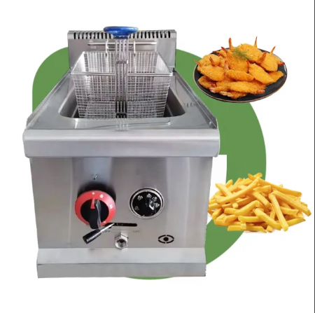 Friteuza profesionala alimentare pe gaz LPG(gaz butelie),15L, cu robinet scurgere [2]