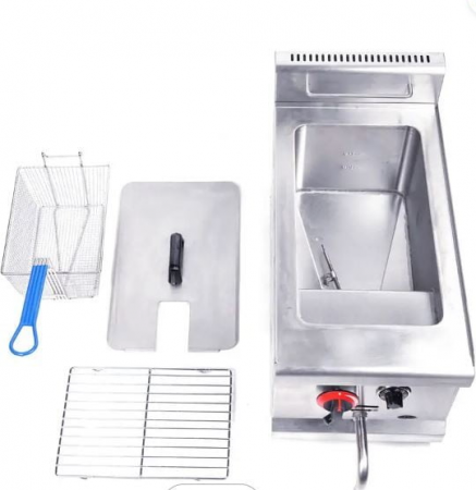 Friteuza profesionala alimentare pe gaz LPG(gaz butelie),15L, cu robinet scurgere [5]