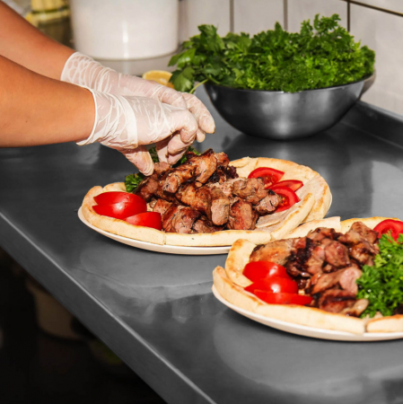 Masă Inox 1200x700x850 mm cu Rebord si Poliță Inferioară Demontabilă [2]