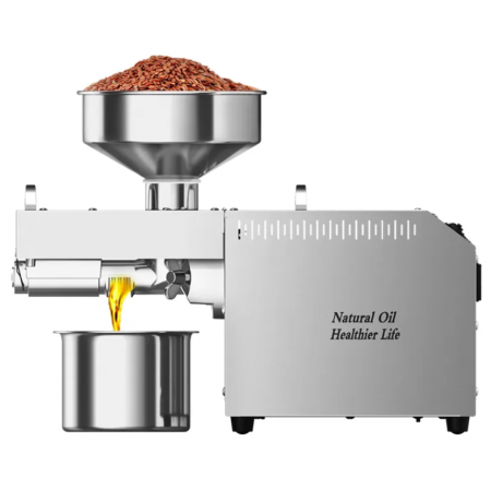 Presă de ulei electrică cu termostat reglabil, oțel inoxidabil, 750W - rece și cald, 220V [5]