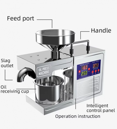 Presa de ulei electrică Excalibur cu termostat reglabil, oțel inoxidabil - rece și cald, 600W, 220V [2]