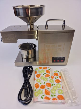 Presa de ulei electrica, otel inoxidabil - rece si cald, 820w, storcator ulei 220V [5]