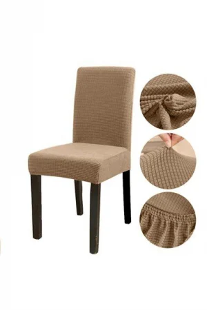 SET 4 HUSE SCAUN- elastice , universale- culoare crem [1]
