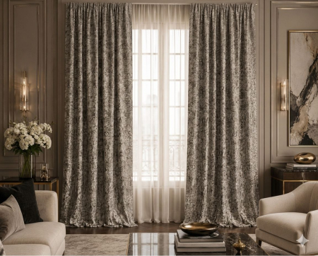 PERDELE GATA CUSUTE - Draperie 3,0 m L x 2,6 m H