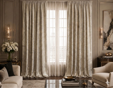 PERDELE GATA CUSUTE - Draperie 3,0 m L x 2,6 m H