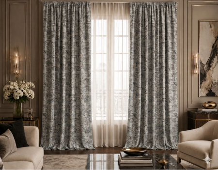PERDELE GATA CUSUTE - Draperie 3,0 m L x 2,6 m H
