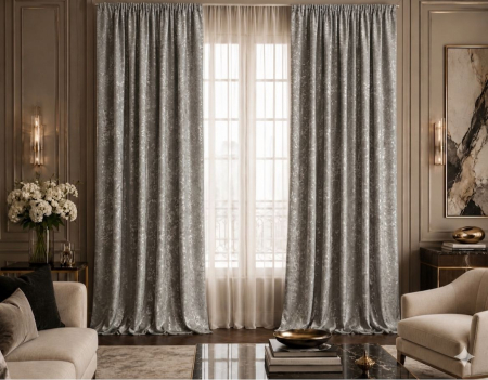 PERDELE GATA CUSUTE - Draperie 3,0 m L x 2,6 m H