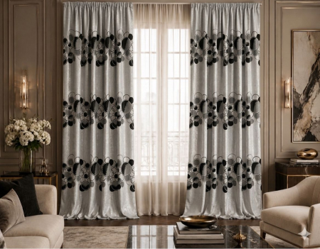 PERDELE GATA CUSUTE - Draperie 3,0 m L x 2,6 m H