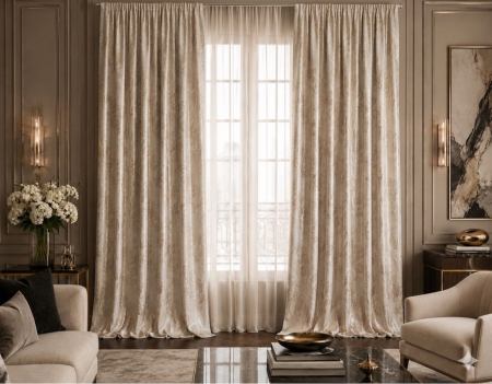 PERDELE GATA CUSUTE - Draperie 3,0 m L x 2,6 m H